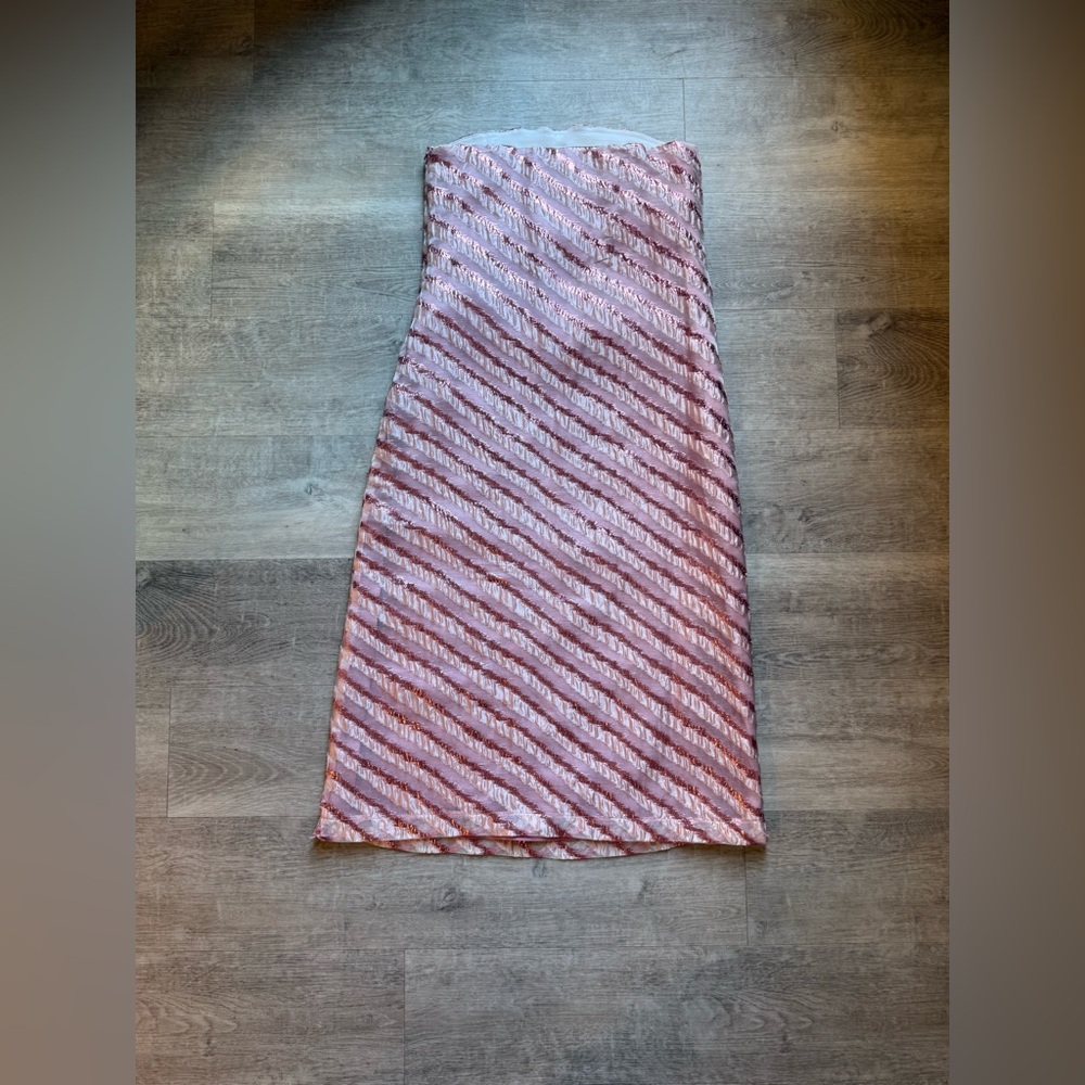 Tuckernuck Pink Strapless Sequin Midi Dress - Picture 7 of 12